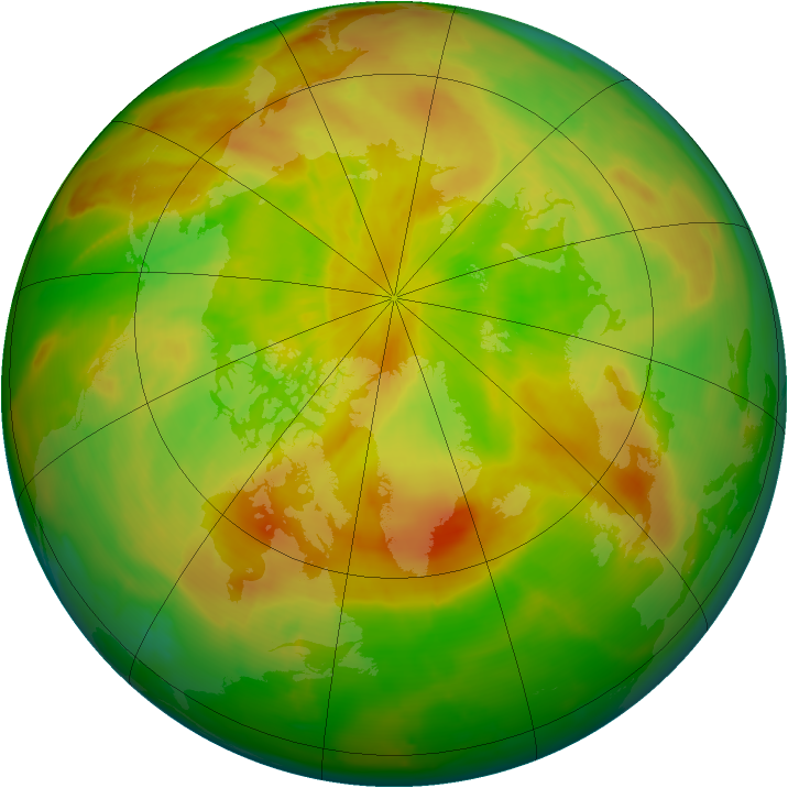 Arctic ozone map for 20 May 2015